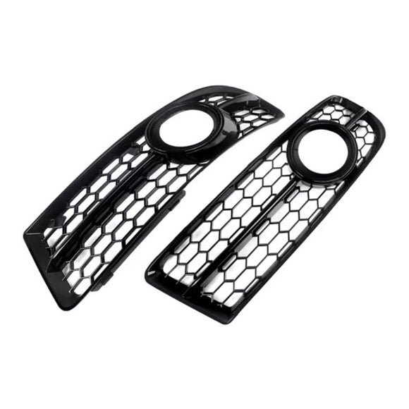 2005–2008 Audi A4 S-Line/S4 B7 Waben-Frontgrill-Set, oberer Grill + Nebelscheinwerfer-Grill, Stoßstangen-Set im RS-Stil
