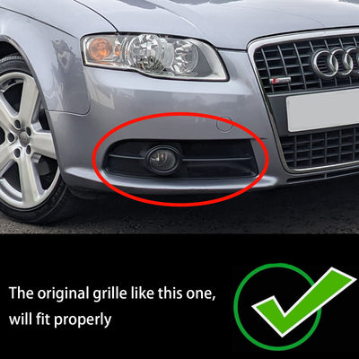 2005–2008 Audi A4 S-Line/S4 B7 Honeycomb Nebelscheinwerfergitter, vordere Stoßstange, unterer Grill, schwarze Abdeckung 8E0807681F 8E0807682F - 0