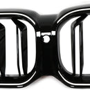 2021-2024 BMW Serie 5 G30 G38 Griglia a doppio rene con griglia per paraurti anteriore sostitutiva Griglia nera lucida con striscia LED-7