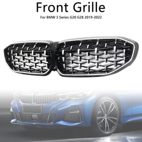 Grade de rim de diamante cromado 51138072085 para BMW Série 3 G20 2019-2022 - 0