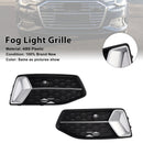 Audi A6 C8 2018-2024 2 STUKS Voorbumper Grille Grill Mistlamp Zwart Chrome Cover-4