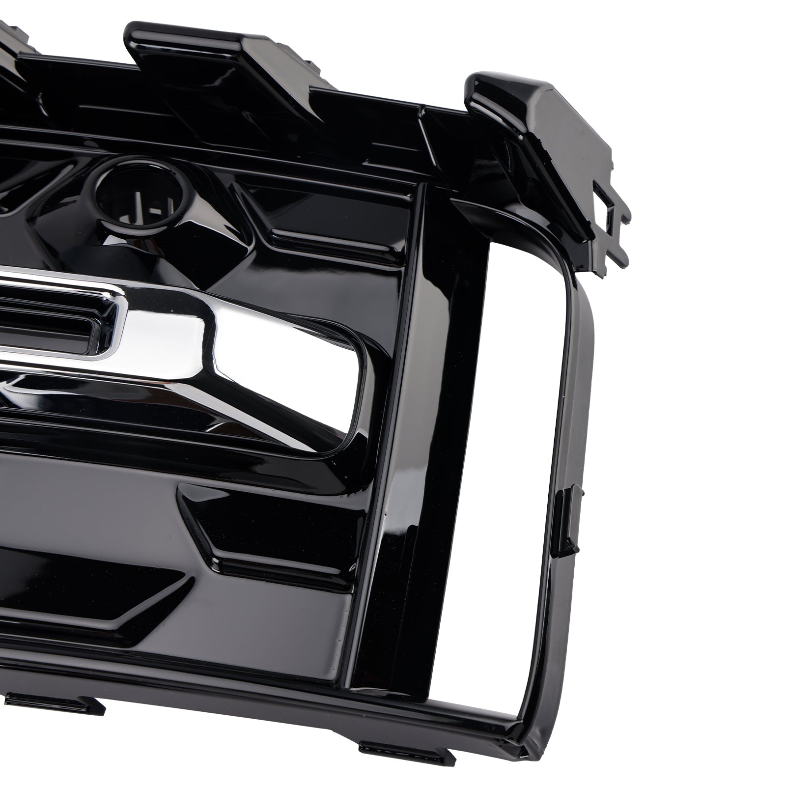 Audi A6 C8 2023-2025 Parrilla de cubierta cromada negra 2 piezas Parachoques delantero Luz antiniebla Rejilla embellecedora