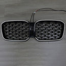 2022-2025 BMW X3 G01 / X4 G02 Kidney Front Bumper Grille Black Diamond Grill With LED Strip Light-8
