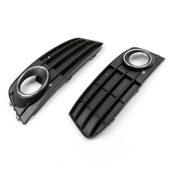 Audi 2009-2011 A4 B8 Version Standard 1 paire de couverture de calandre de phare antibrouillard de pare-chocs avant noir mat