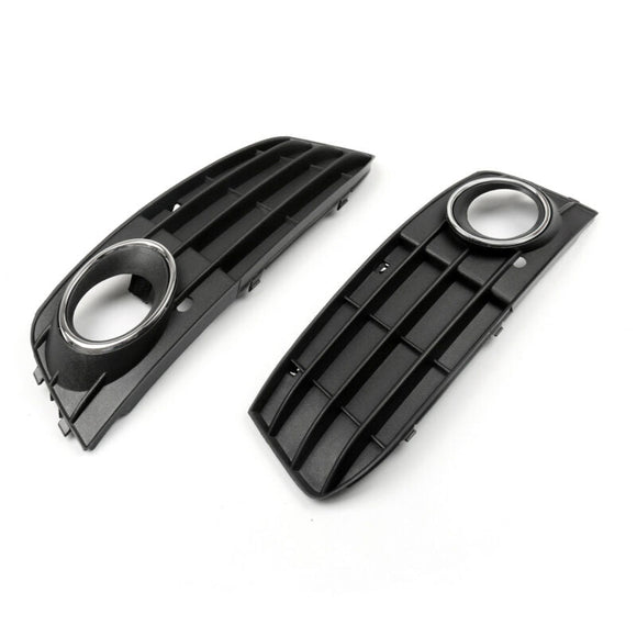Audi 2009-2011 A4 B8 Version Standard 1 paire de couverture de calandre de phare antibrouillard de pare-chocs avant noir mat
