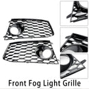 Audi RS7 2014–2018 Paar Frontstoßstangen-Nebelscheinwerfer-Lampenrahmen-Gitterabdeckungen-5