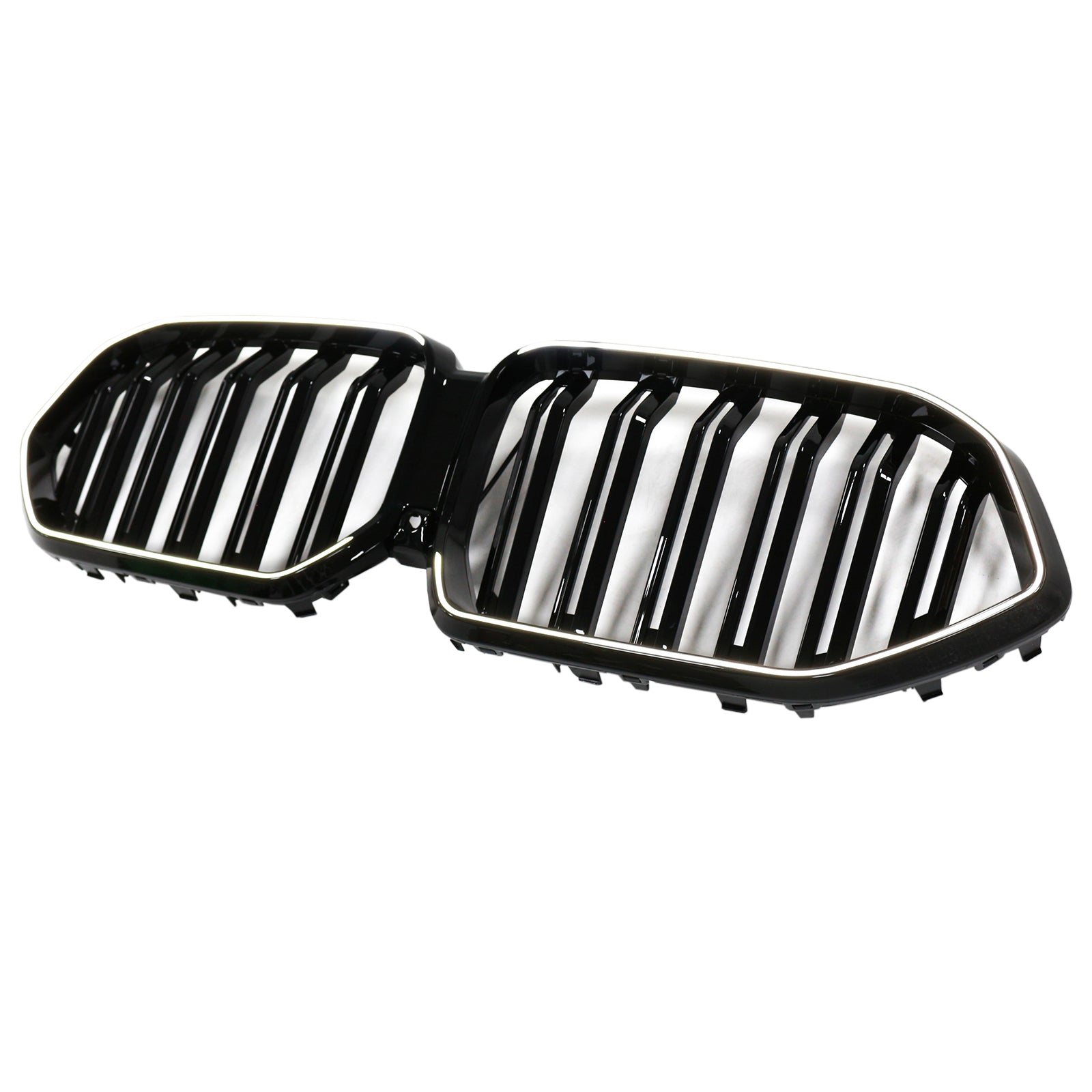 Double Slat Front Bumper Grille Fit BMW X6 G06 M60i 2023-2025 W/Camera Hole