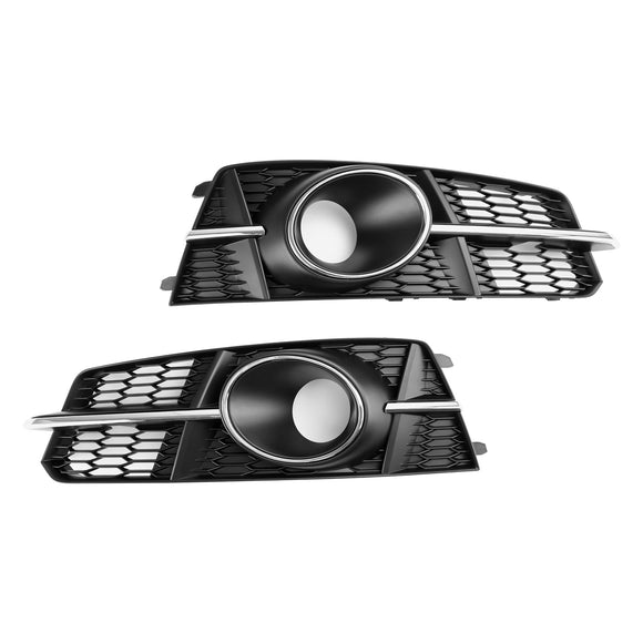 2015-2018 Audi A6 Sline / S6 C7 Fog Light Grille Front Bumper Lower Black Chrome Grill Cover 4G0807681AG 4G0807682AG