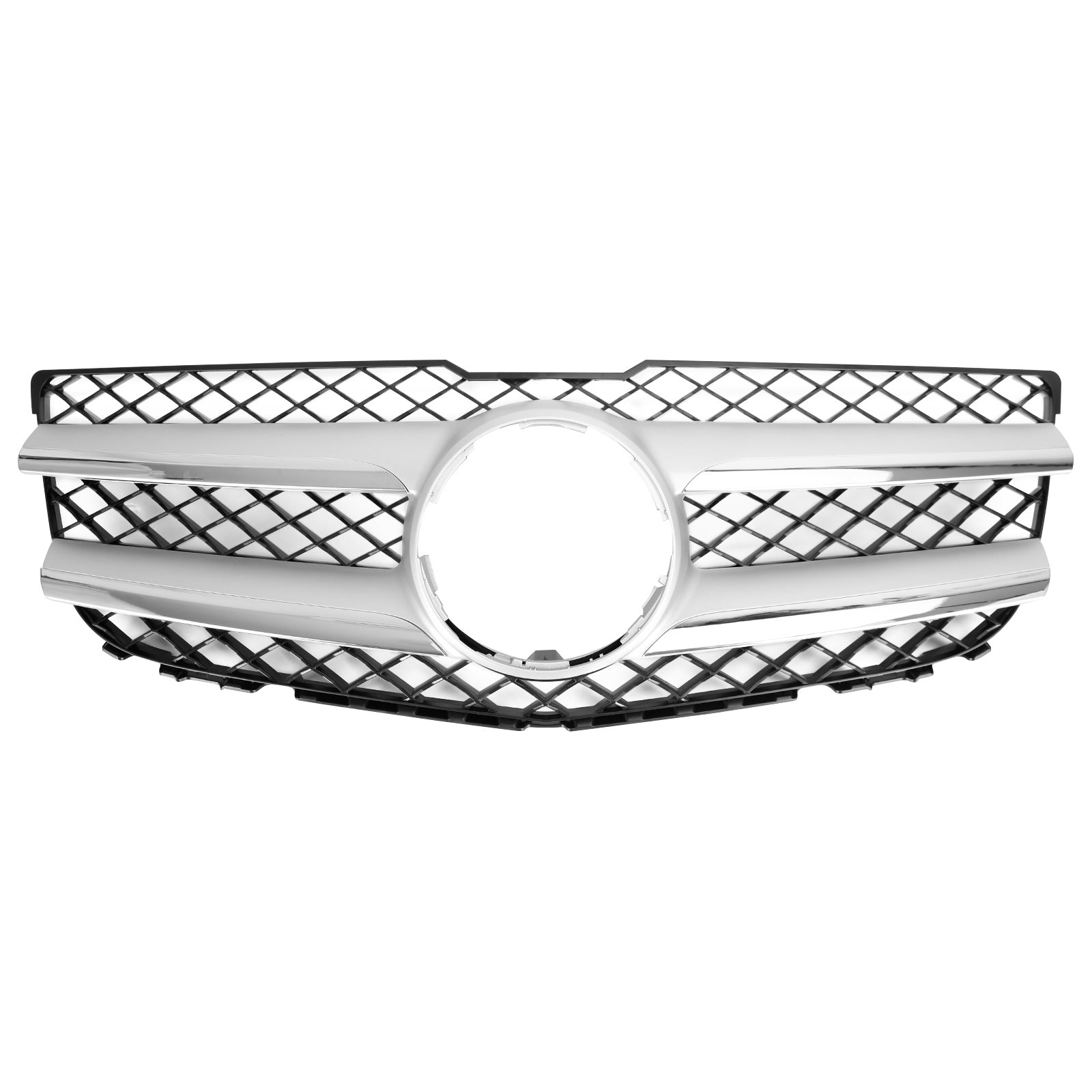 Grille de pare-chocs de capot avant Mercedes-Benz Classe GLK GLK250/300/350 2013-2015 Grille chromée argentée noire