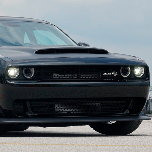 Emblema da grade dianteira SRT Hellcat para carregador Challenger SRT emblema cromado preto/vermelho cromado/vermelho preto