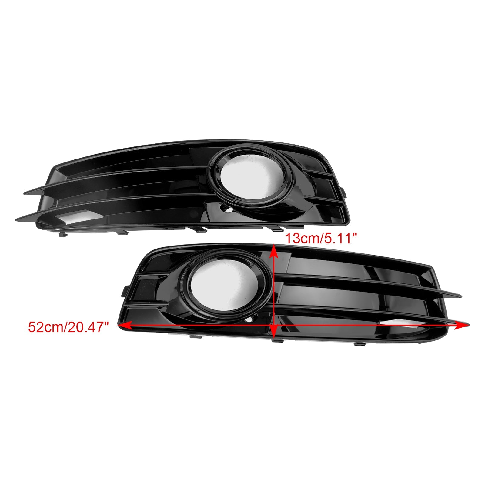 Audi 2009-2012 A3 8P S-Line 8P0807682 8P0807681 Front Lower Bumper Grille Fog Light Cover