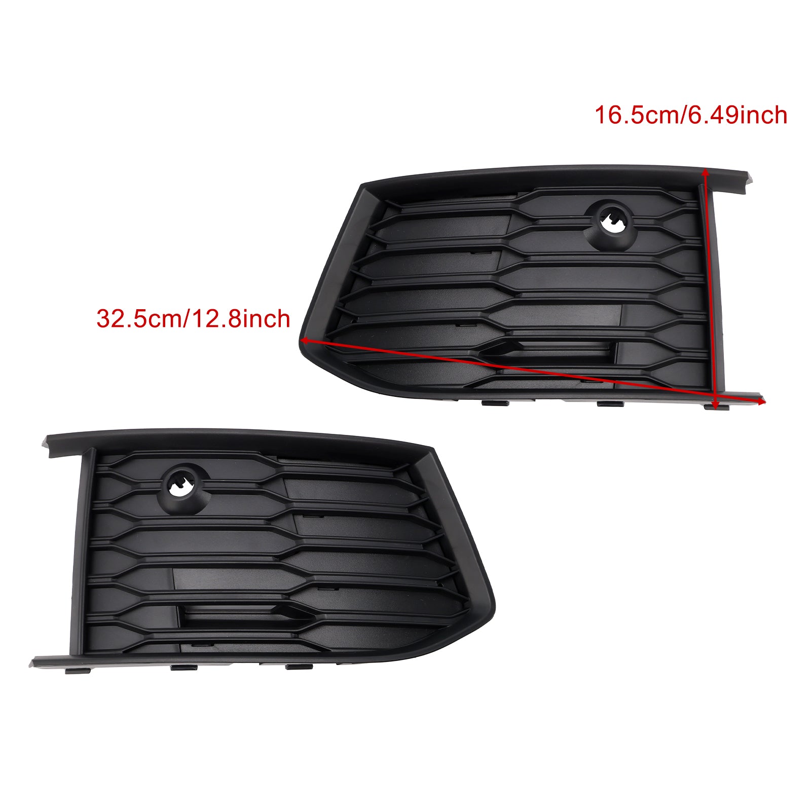 Audi A6 Sline/S6 C8 2018-2023 Rejilla de luz antiniebla Parachoques delantero 2 piezas Parrilla de cubierta de bisel inferior