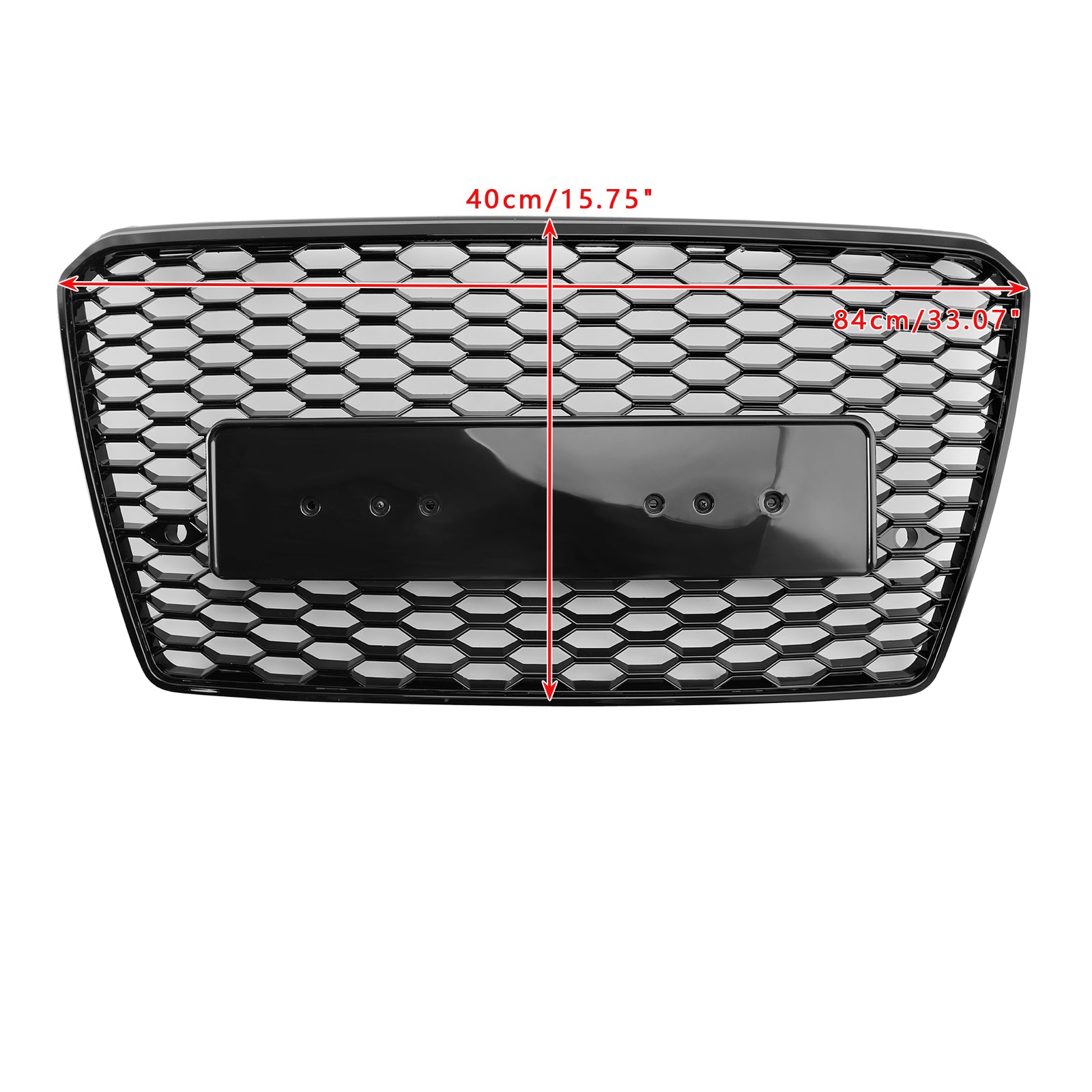 Grille de calandre hexagonale en nid d'abeille style RS7 pour Audi A7/S7 2012-2015, noire