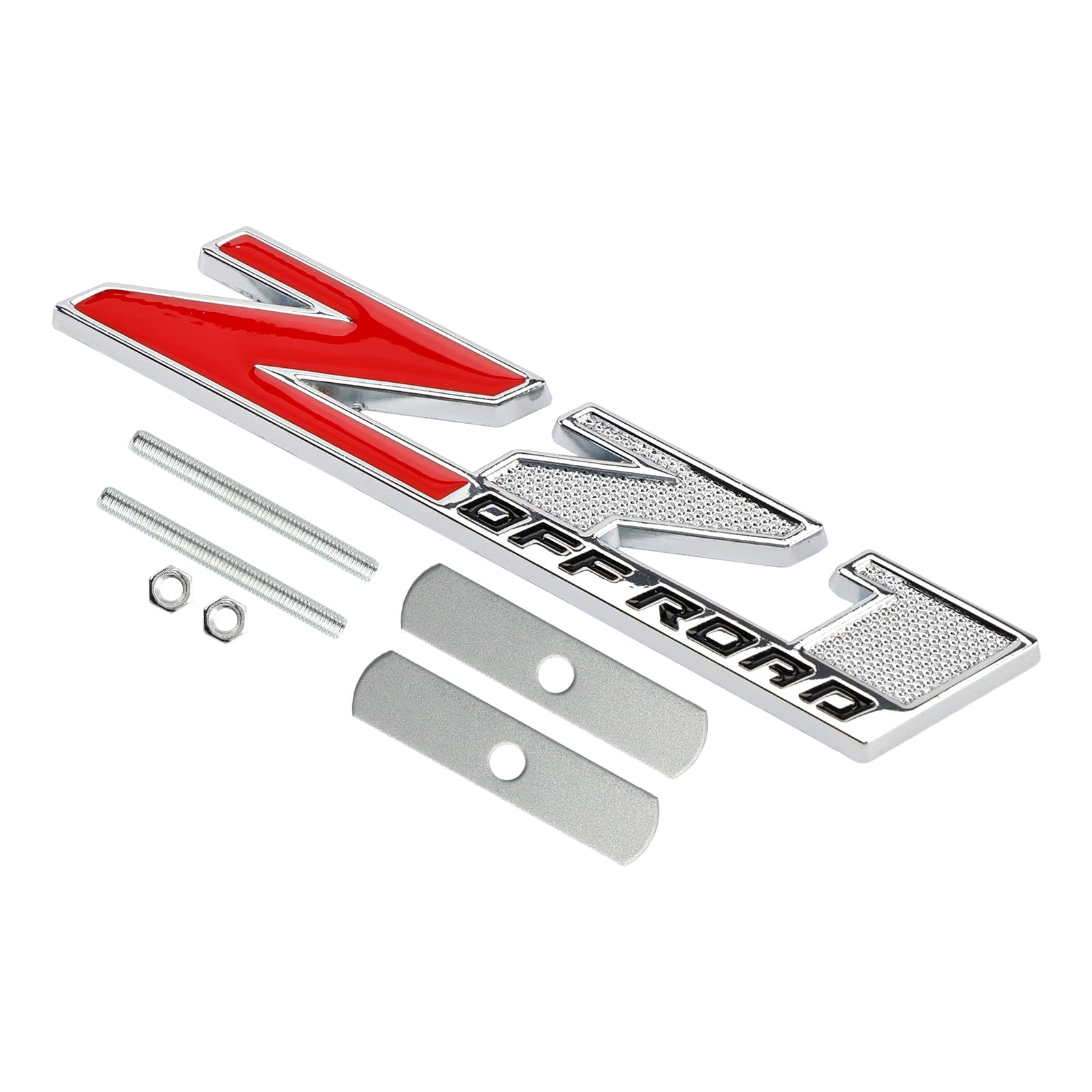 Z71 Badge OFF ROAD Front Grille for Silverado Sierra Grill Red Chrome Emblem