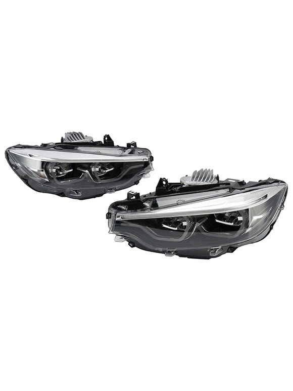 2017-2020 BMW serii 4 F32 F33 LCI M3 F80 M4 F82 Ikon Reflektory biały żółty 6 pinów RHD