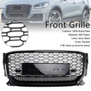 Rejilla estilo panal RSQ2 Quattro para Audi Q2/Q2 S Line/SQ2 2016-2020, parachoques delantero, parrilla de repuesto negra brillante-4