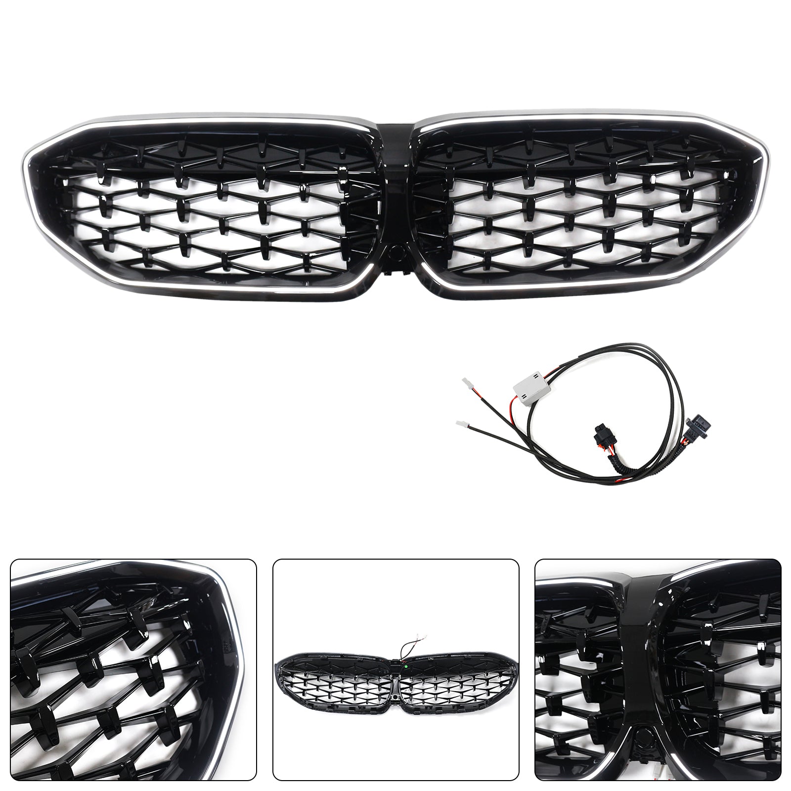 Black Diamond Kidney Grille Grill 51138072085 Fit BMW 3 Series G20 2019-2022