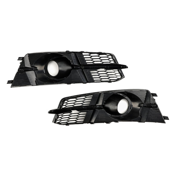 2015-2018 Audi A6 Sline / S6 C7 Fog Light Grille Front Bumper Lower Black Chrome Grill Cover 4G0807681AG 4G0807682AG