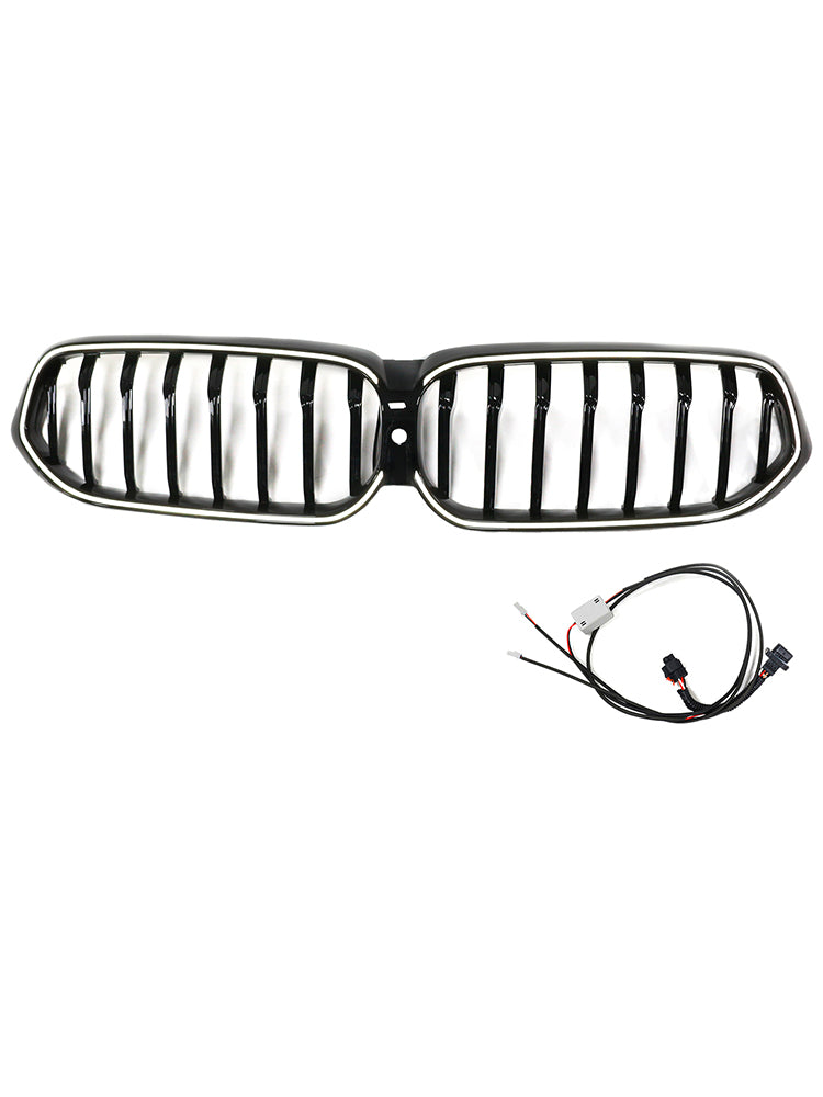 Glossy Black Front Kidney Grill Grille Fit BMW 6 Series G32 2020-2025