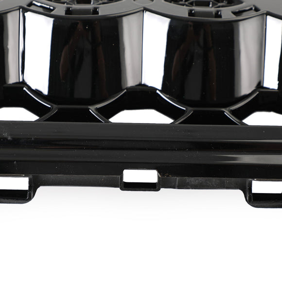 2012-2016 Audi A4/A4 Sline/S4 B8.5 Calandre avant noire en nid d'abeille de style RS avec emblème en anneau argenté