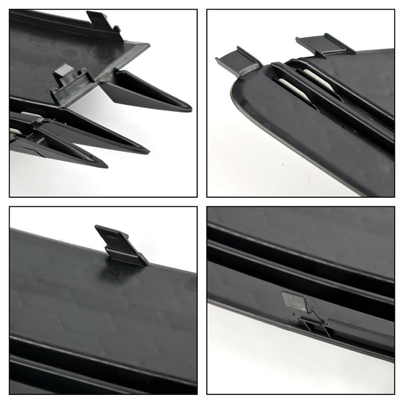 Audi 2012-2015 A6 C7 2PCS Front Fog Light Cover Bezel Black Grille