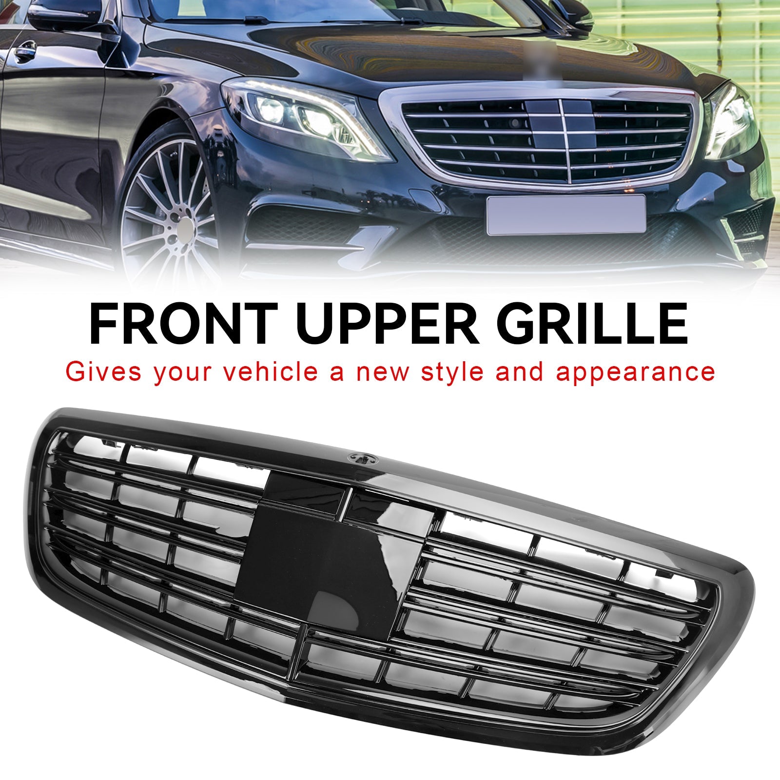 Mercedes-Benz 2014-2020 S-class W222 S400 S450 S500 S550 S560 S580 S600 S650 S680 Front Grill Black Grille