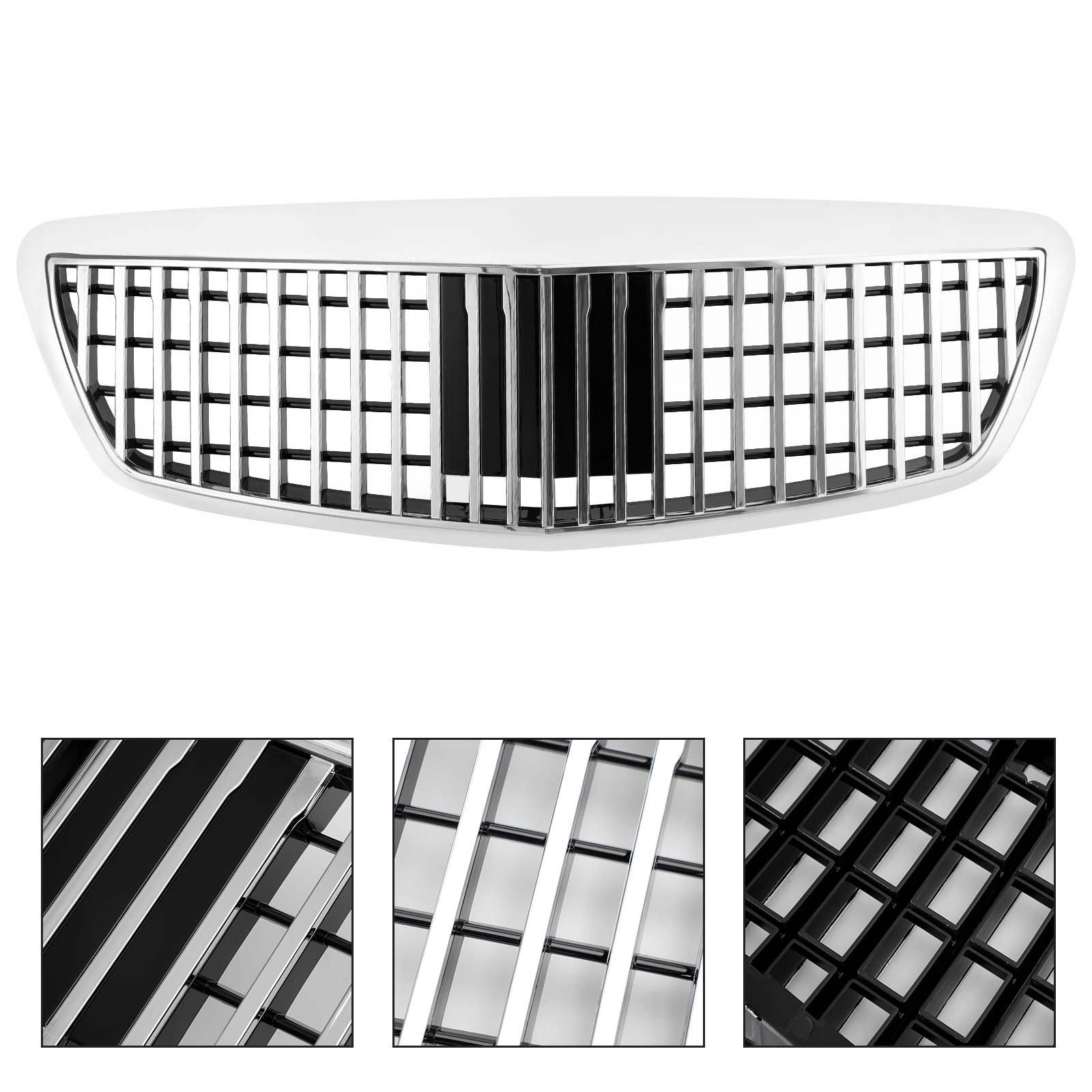 2007-2009 Mercedes Benz S-Class W221 S350 S450 S550 S63 AMG MayBach Style Grill Chrome Grille