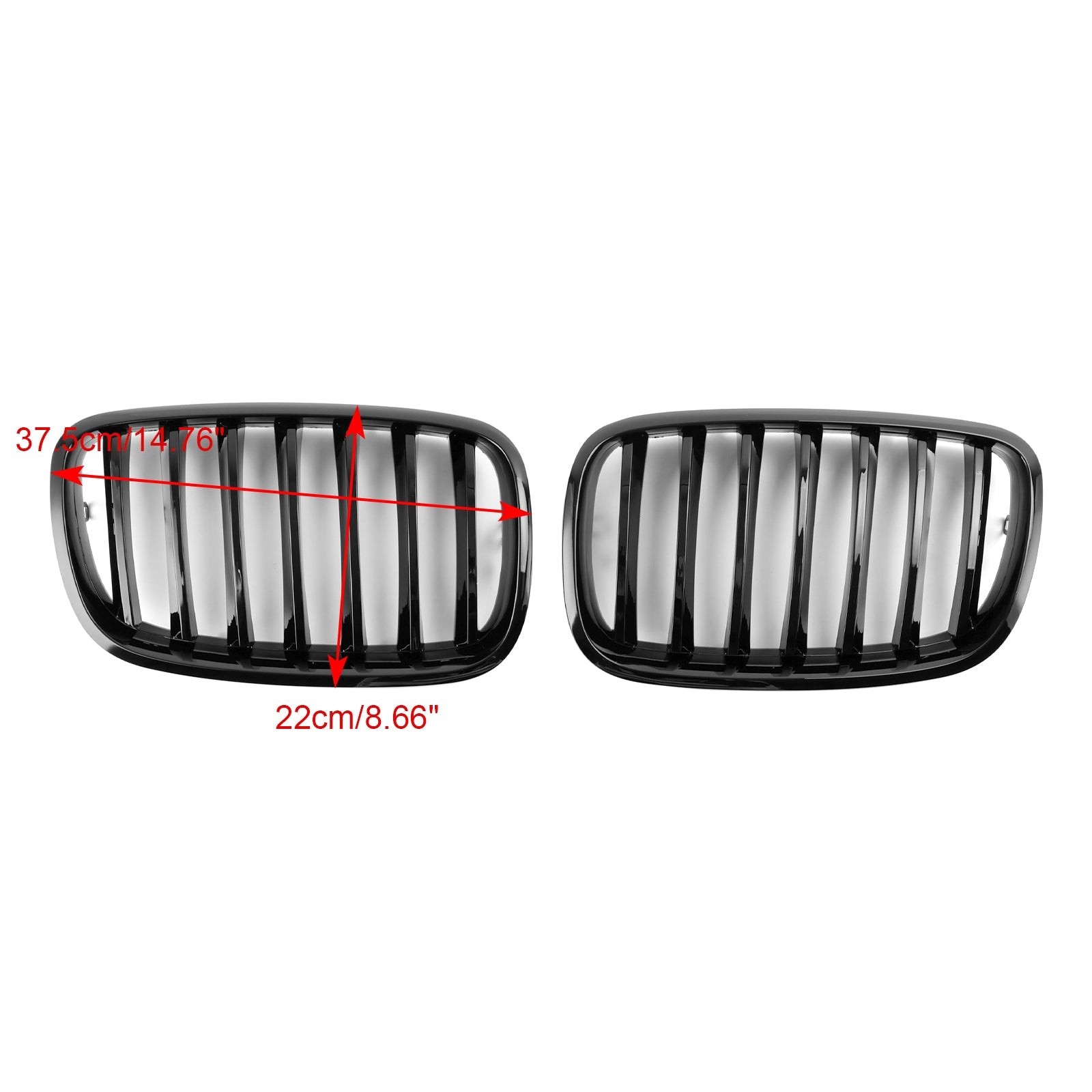 BMW 2007-2013 X5 E70 51137157687 51137305589 Grille de calandre de pare-chocs avant noir brillant