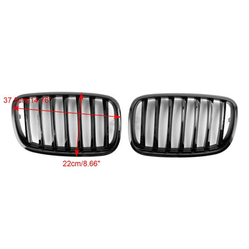 BMW 2009-2013 X5 M (E70) 51137157687 51137305589 Grille de calandre de pare-chocs avant noir brillant - 0