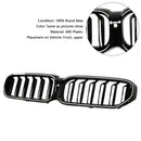 2021-2024 BMW Serie 5 G30 G38 Griglia a doppio rene con griglia per paraurti anteriore sostitutiva Griglia nera lucida con striscia LED-4