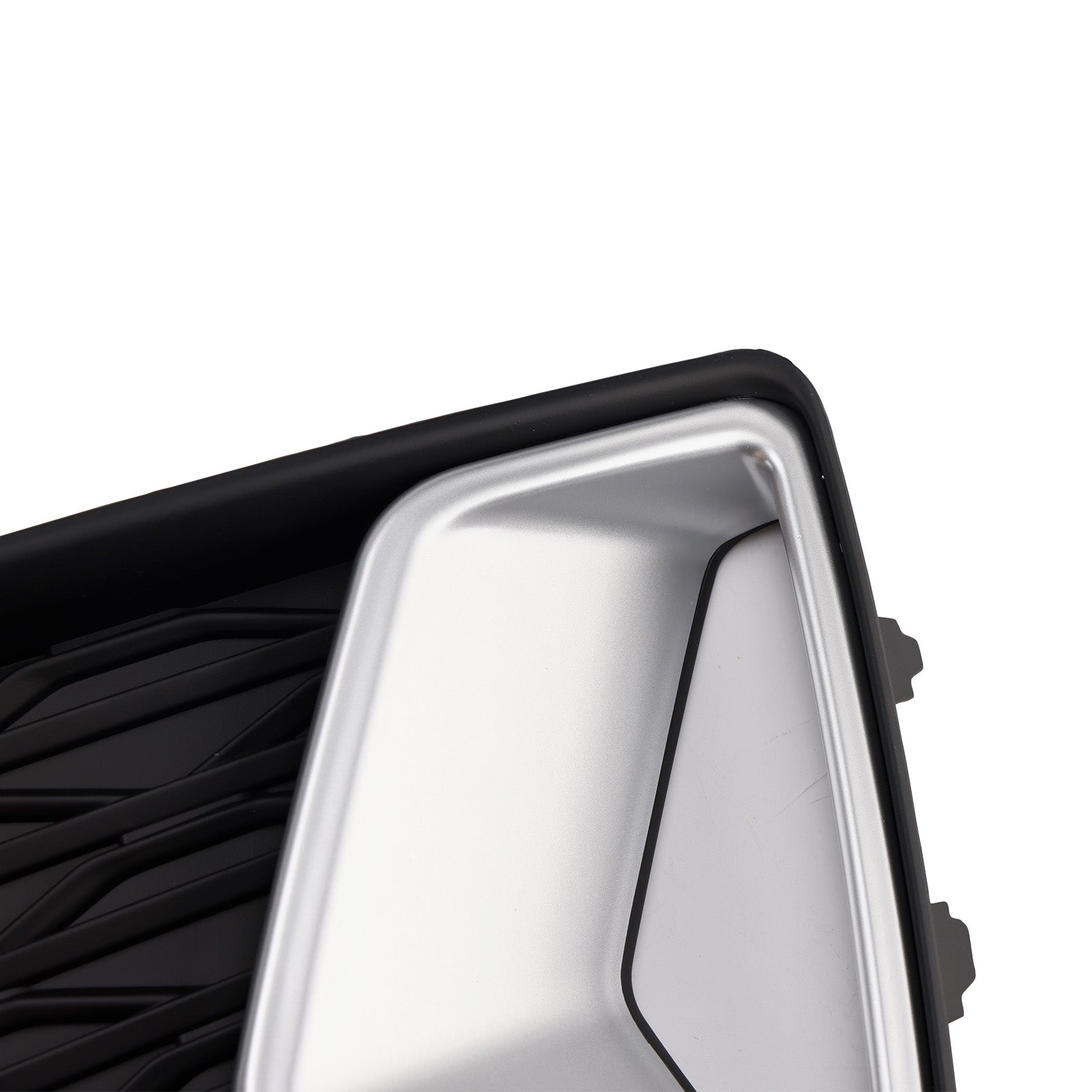 Audi A6 C8 2018-2024 2 piezas rejilla de parachoques delantero luz antiniebla cubierta cromada negra
