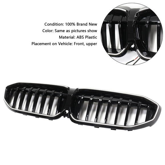 Grade preta brilhante 51138072085 da grade do rim cabem BMW série 3 G20 2019-2022