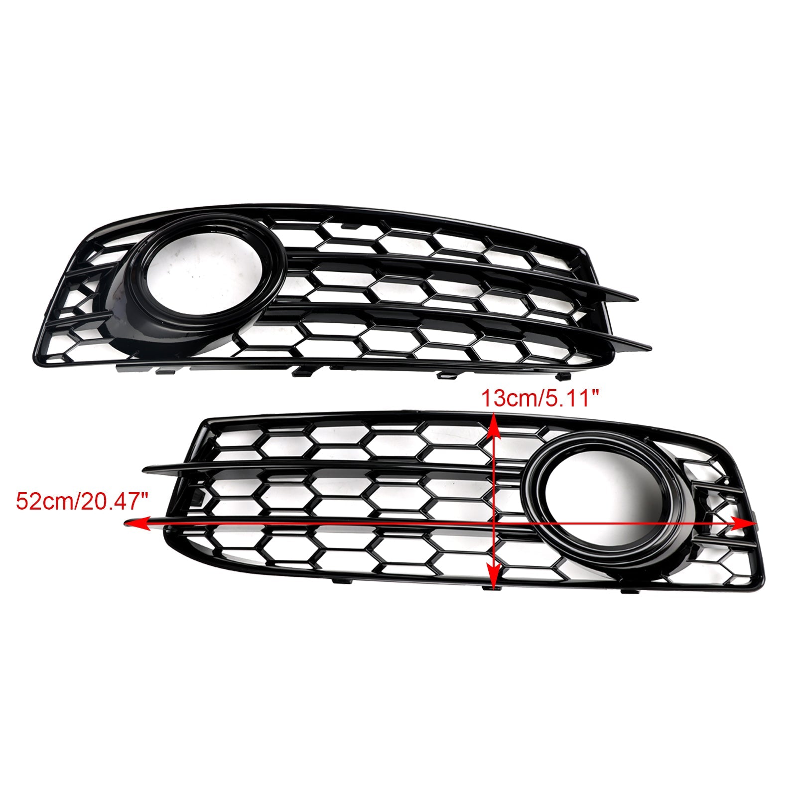 Audi 2009-2012 A3 8P S-Line 8P0807682 8P0807681 Couvercle de grille de phare antibrouillard avant en nid d'abeille