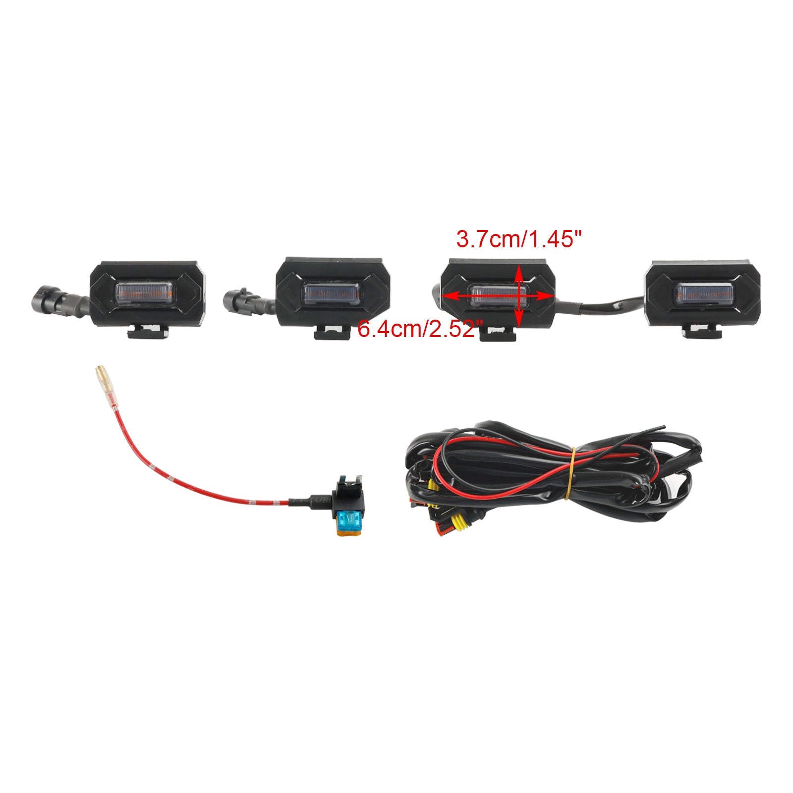 Toyota Tacoma TRD Off Road y TRD Sport 2020-2023 4 luces LED genéricas para parrilla - 0