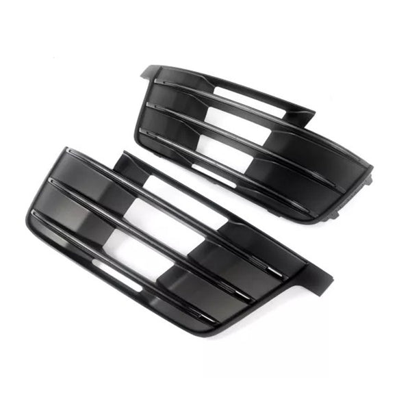 Audi Q7 S-Line 2016-2019 Front Bumper Fog Light Grille Lower Cover Black Grill