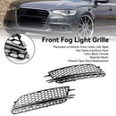Audi 2012-2015 A6 C7 2PCS Front Fog Light Cover Bezel Bumper Honeycomb Chrome Trim Grille-5