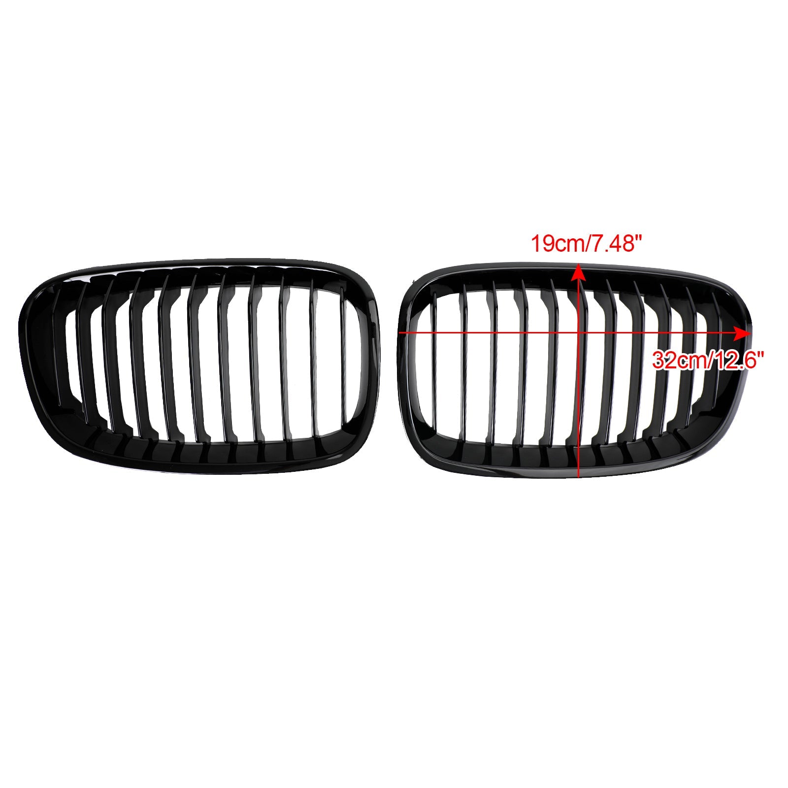 Grille de pare-chocs avant 2 pièces pour BMW Série 1 F20 F21 3 portes pré-lifting 2012-2014 - 0