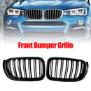 2014-2017 BMW X3 F25 xDrive28i/xDrive35i/sDrive18d/xDrive20d/xDrive30d Front Bumper Kidney Grille Gloss Black Grill-4