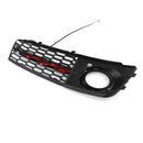 Audi 2009-2012 A4 B8 coulant LED nid d'abeille maille calandre antibrouillard clignotant DRL-10