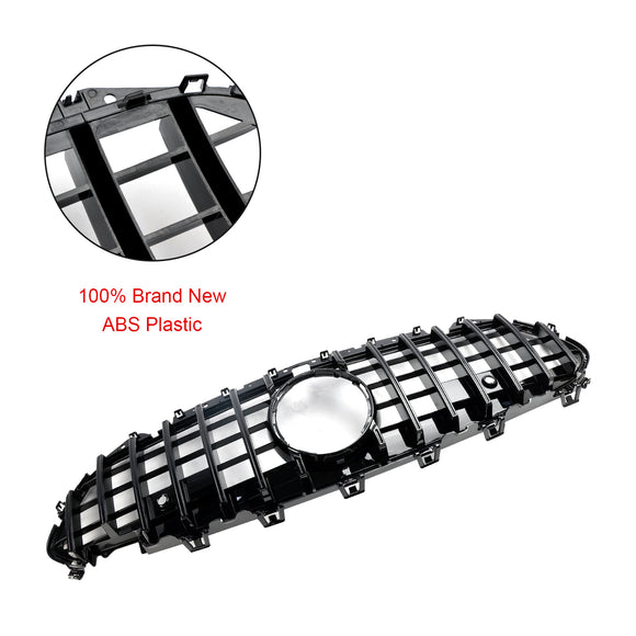 Mercedes Benz Classe CLS C257 CLS300/400/350/450/53 2018-2024 Grille de pare-chocs avant noire/chromée GT Style Grille