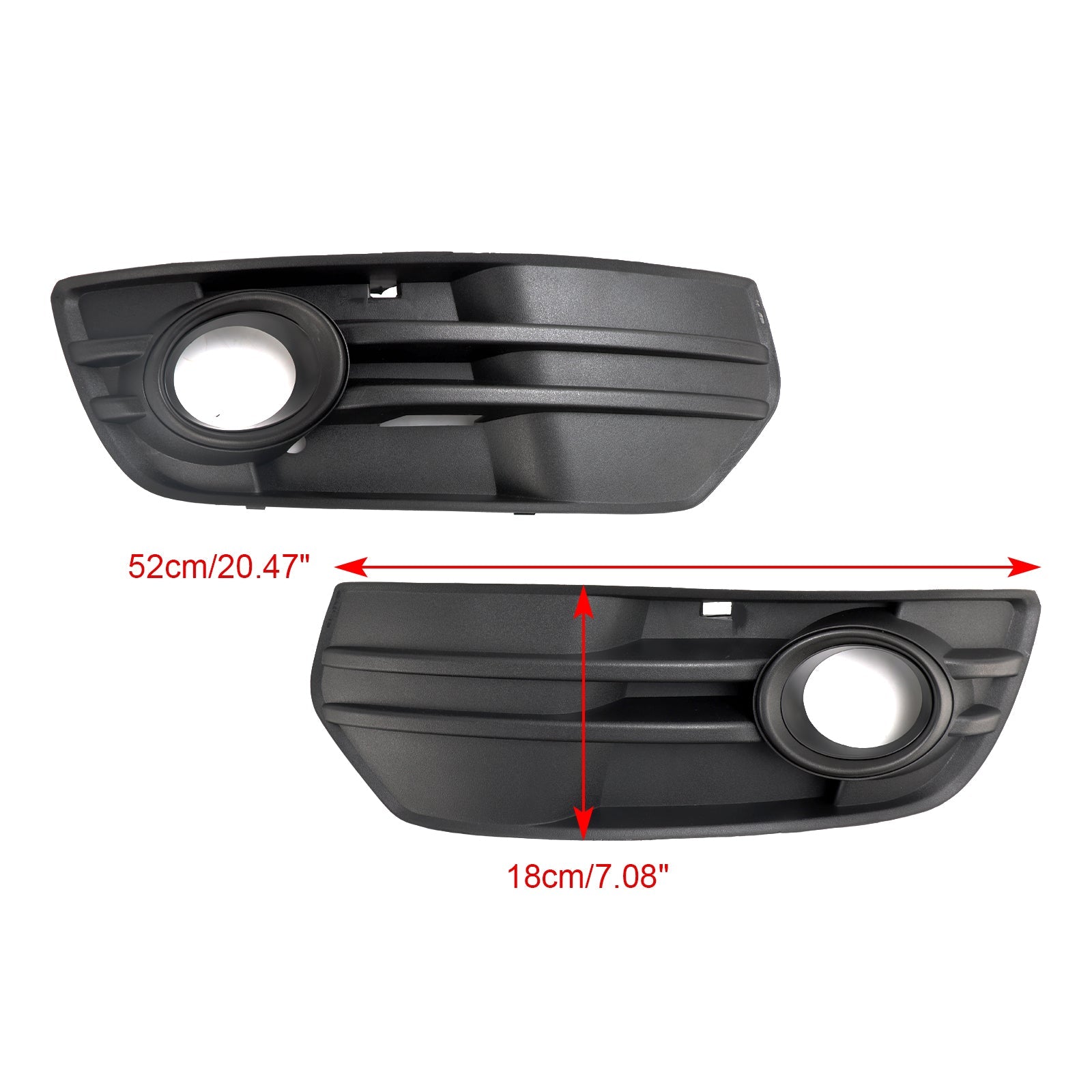 Audi 2009-2012 Q5 Standard Front Bumper 2PCS Front Bumper Grill Fog Light Lamp Covers Trim - 0