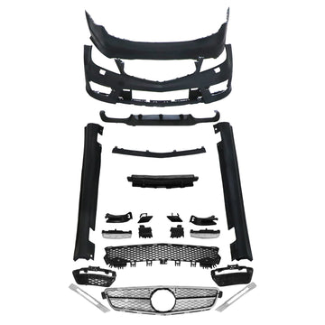 Kit de carroceria com para-choques dianteiro e traseiro compatível com Mercedes-Benz W204 Atualização 2012-14 Estilo C63