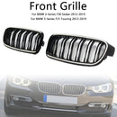 Double Slat Front Kidney Grille Grill Fit BMW 3 Series F30 F31 F35 2012-2019-2