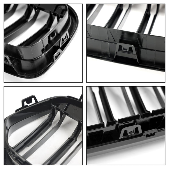 2018-2023 BMW X2 Series F39 sDrive18i/xDrive20i/sDrive20i/xDrive25e/M35i Grille de pare-chocs avant Grille noire brillante