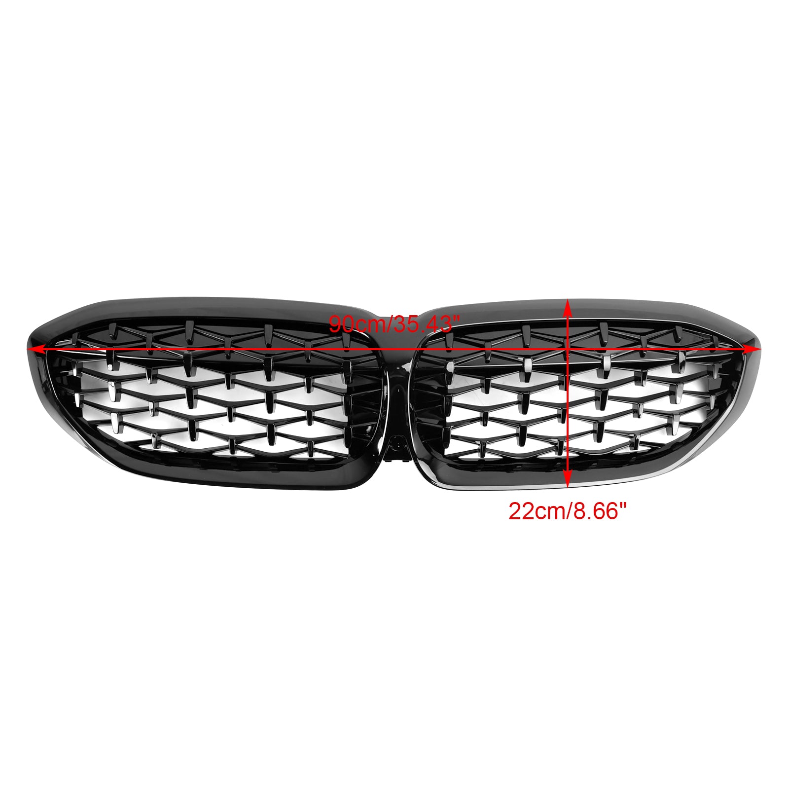 2019-2022 BMW 3 Series G20 320i/330i/320d/M340i/318i/330e Kidney Grille Diamond Black Grill