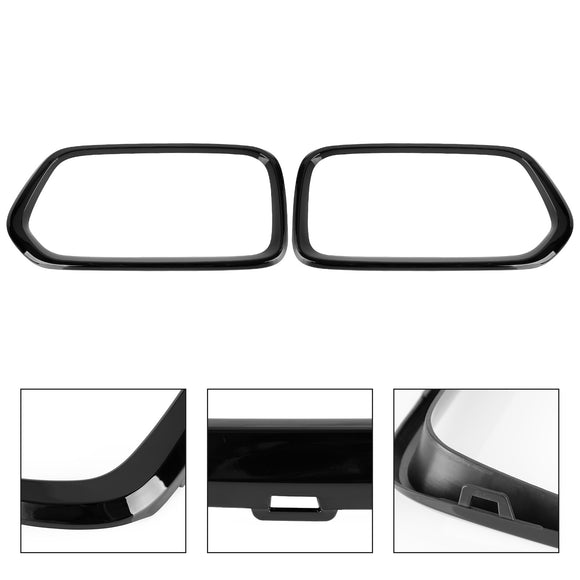 2018-2023 BMW X2 F39 sDrive18i/xDrive20i/sDrive20i/xDrive25e/M35i Embellecedor de cubierta de marco de parrilla de parachoques delantero negro brillante