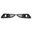 Ford 2013-2017 Fiesta C1BB15A298AA C1BB15A299AA Pair Grille Gloss Black Front Fog Light Lamp Cover-1