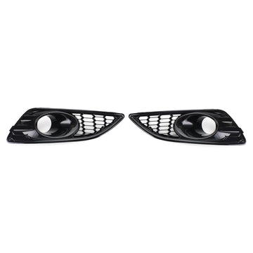 Ford 2013-2017 Fiesta C1BB15A298AA C1BB15A299AA Par Grille Gloss Black Frente Luz de Nevoeiro Tampa da Lâmpada