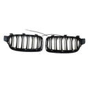 Double Slat Front Kidney Grille Grill Fit BMW 3 Series F30 F31 F35 2012-2019-7