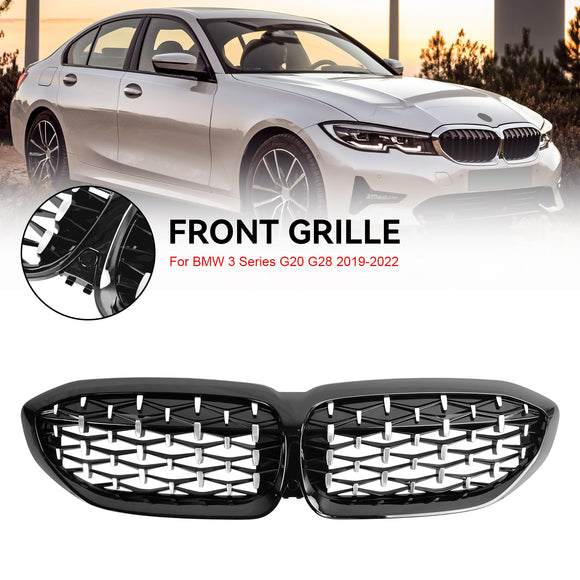 2019-2022 BMW Série 3 G20 320i/330i/320d/M340i/318i/330e Grille de calandre en diamant